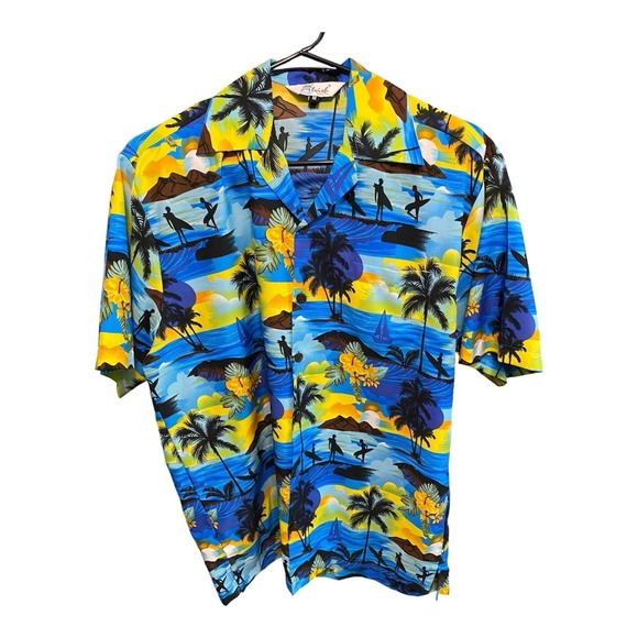 Hawaiian Reserve Collection Other - Alvish Mens Tropical Surfing Print Hawaiian Shirt Excellent Condition. Medium.